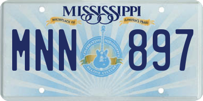 MS license plate MNN897