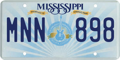 MS license plate MNN898