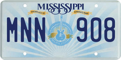 MS license plate MNN908