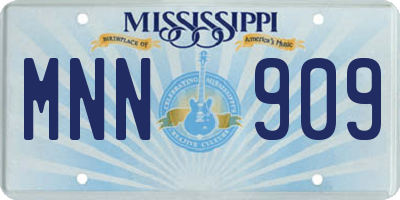 MS license plate MNN909