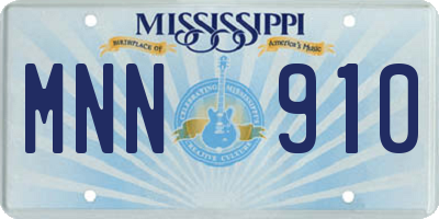 MS license plate MNN910