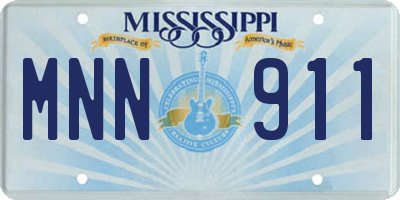 MS license plate MNN911
