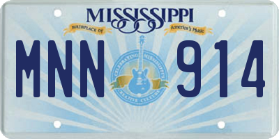 MS license plate MNN914