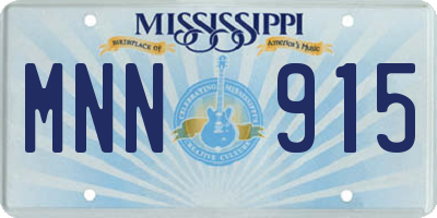MS license plate MNN915