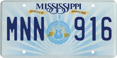 MS license plate MNN916
