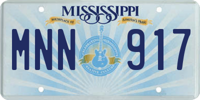 MS license plate MNN917