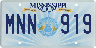MS license plate MNN919