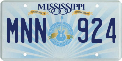 MS license plate MNN924