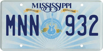 MS license plate MNN932
