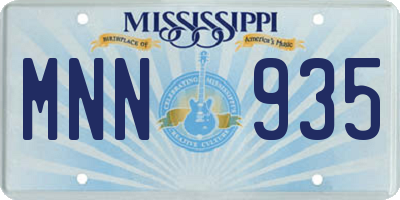 MS license plate MNN935