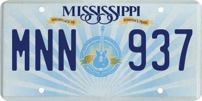 MS license plate MNN937