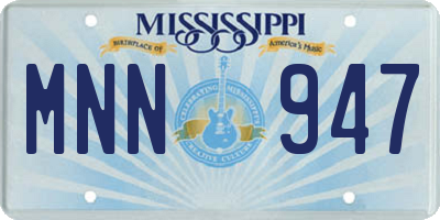 MS license plate MNN947