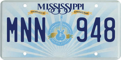 MS license plate MNN948