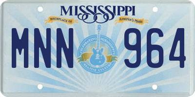 MS license plate MNN964