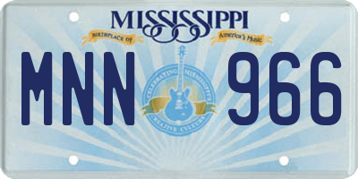 MS license plate MNN966