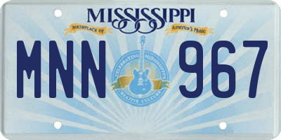 MS license plate MNN967