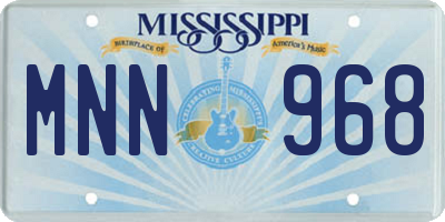 MS license plate MNN968