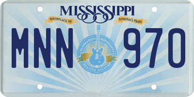 MS license plate MNN970