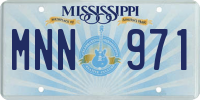 MS license plate MNN971