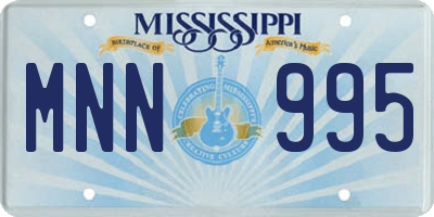 MS license plate MNN995