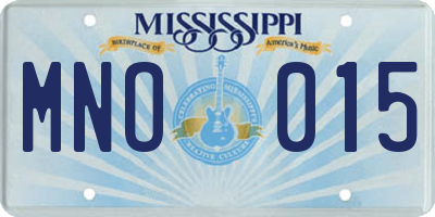 MS license plate MNO015