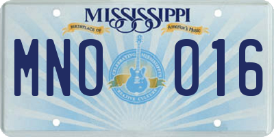 MS license plate MNO016