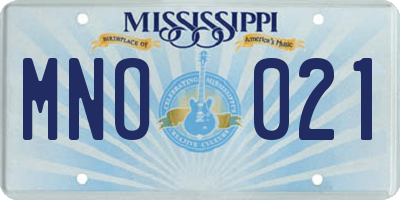 MS license plate MNO021