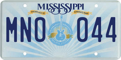 MS license plate MNO044