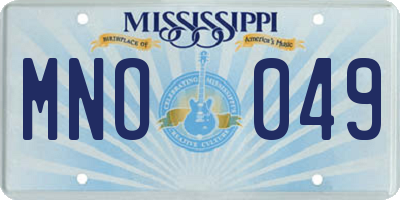 MS license plate MNO049