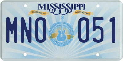MS license plate MNO051