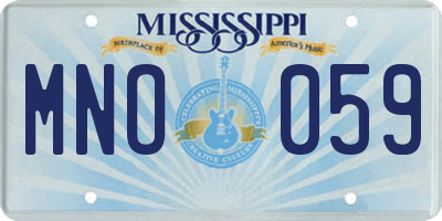 MS license plate MNO059