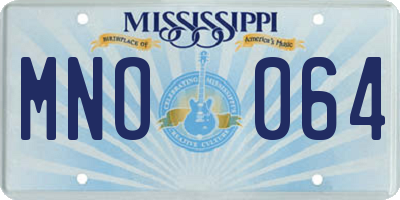 MS license plate MNO064