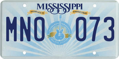 MS license plate MNO073