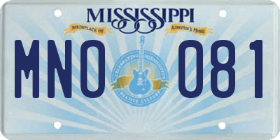 MS license plate MNO081