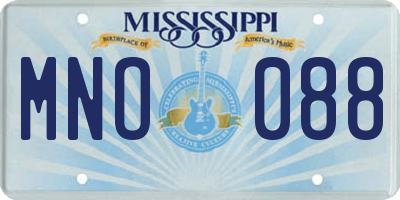 MS license plate MNO088