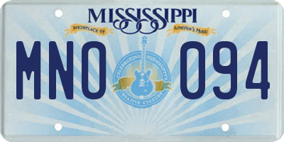 MS license plate MNO094