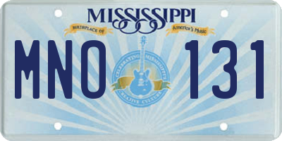 MS license plate MNO131