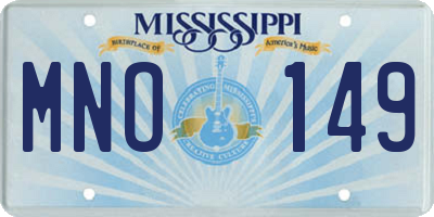 MS license plate MNO149