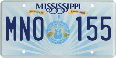 MS license plate MNO155