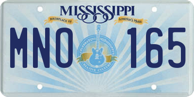 MS license plate MNO165