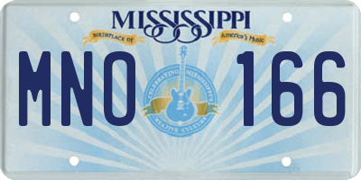 MS license plate MNO166