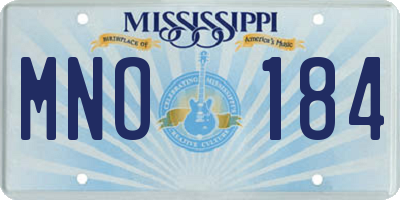 MS license plate MNO184