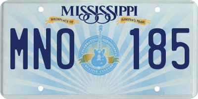 MS license plate MNO185
