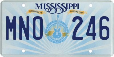 MS license plate MNO246