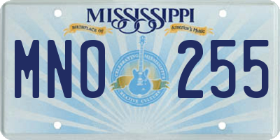 MS license plate MNO255