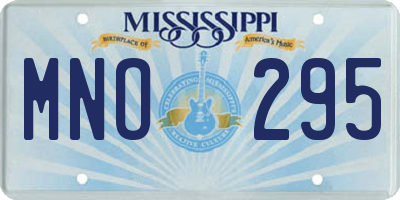 MS license plate MNO295