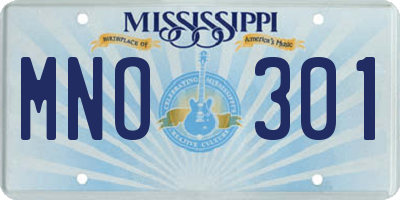 MS license plate MNO301
