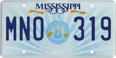 MS license plate MNO319