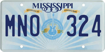 MS license plate MNO324