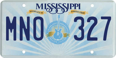 MS license plate MNO327